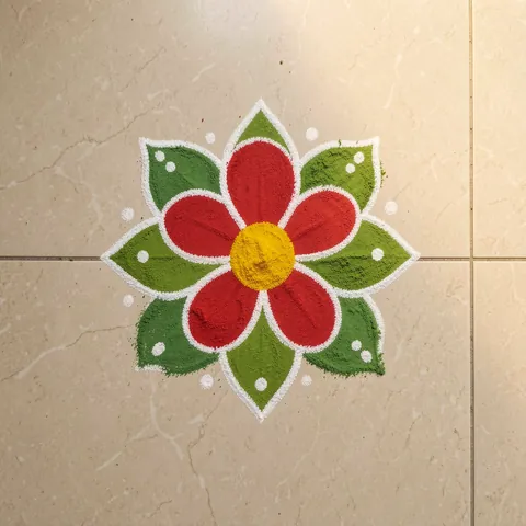 Small quick rangoli for the doorstep: छोटी, जल्दी बनने वाली रंगोली design for Diwali